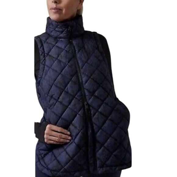 Athleta Womens Whisper Featherless Vest Navy XS NWOT - Picture 1 of 10